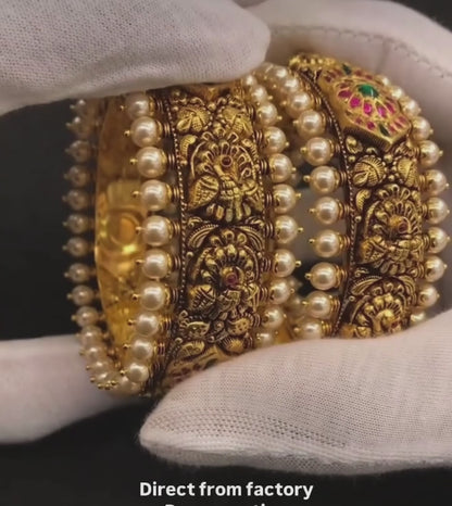 Nakshi Bangle,Pure Silver Jewellery Indian ,Bangle,Big antique Bangle,Indian Bridal,Indian Wedding Jewelry-SHABURIS