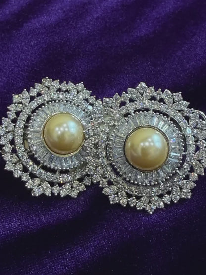 Diamond Earrings Bridal Jewelry Costume silver jewelry Alloy based Jewelry  - SHABURIS Fashion Jewelry