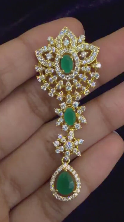 Diamond Earrings Bridal Jewelry Costume silver jewelry Alloy based Jewelry  - SHABURIS Fashion Jewelry