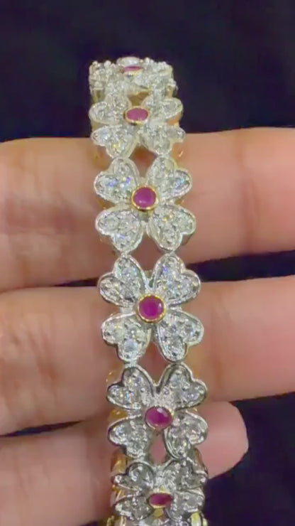 Diamond Bangles Bridal Jewelry Costume silver jewelry Alloy based Jewelry  - SHABURIS Fashion Jewelry