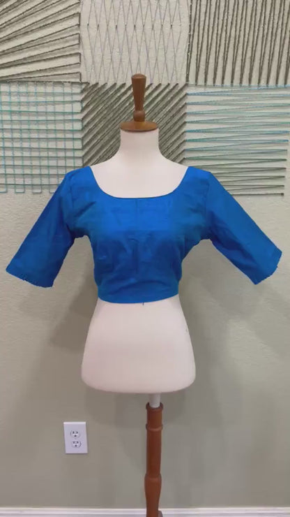 Cocktail Blouse for Saree – Pattern Blouse- Artisan Silk Blouse – Festive & Wedding Ethnic Wear