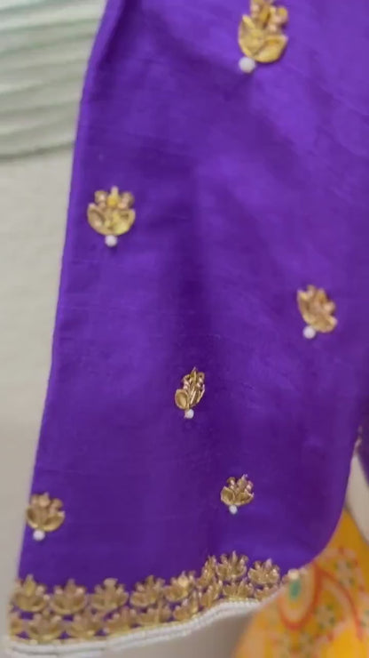 Maggam work Blouse for Saree –Purple Blouse- Artisan Silk Blouse – Festive & Wedding Ethnic Wear