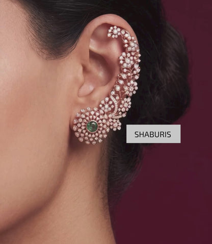 Earcuffs 925 silver jewelry 22k gold plated - SHABURIS