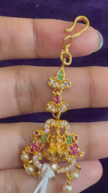 Diamond Maang tikka Bridal Jewelry Costume silver jewelry Alloy based Jewelry  - SHABURIS Fashion Jewelry