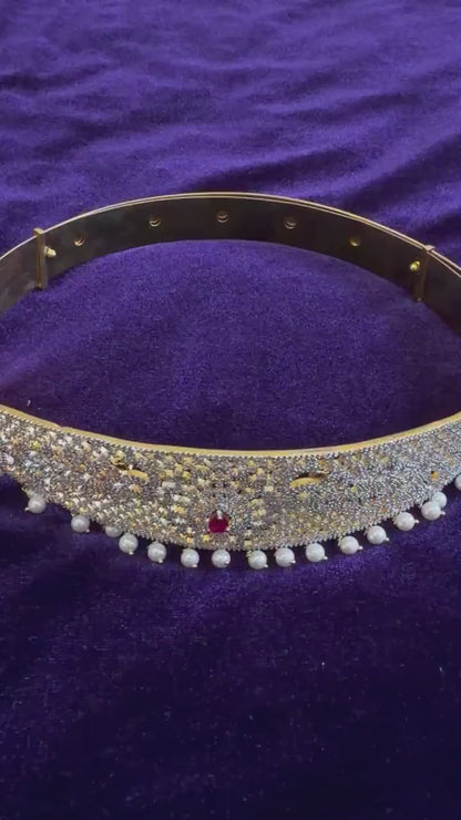 Diamond Vaddanam Bridal Vaddanam Costume silver jewelry Alloy based Jewelry  - SHABURIS Fashion Jewelry