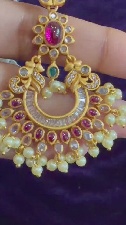 Diamond Maang tikka Bridal Jewelry Costume silver jewelry Alloy based Jewelry  - SHABURIS Fashion Jewelry