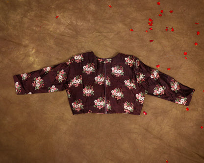 Hand Painted Pen Kalamkari Blouse for Saree – Artisan Kalamkari Silk Blouse – Festive & Wedding Ethnic Wear