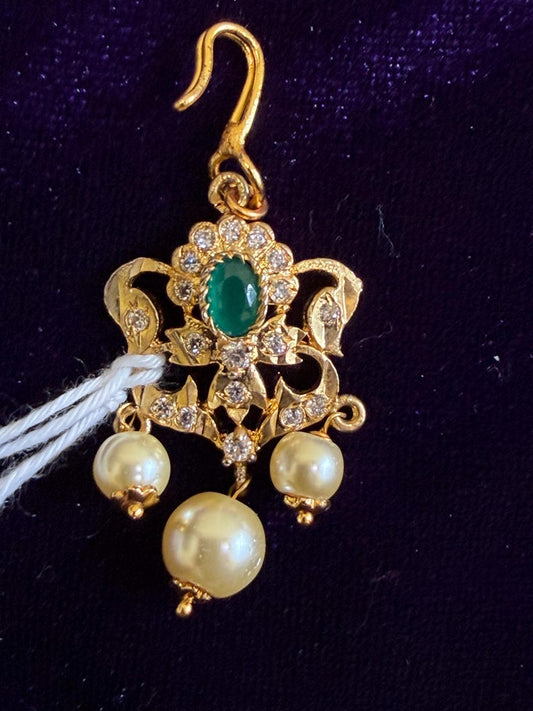 Diamond Maang tikka Bridal Jewelry Costume silver jewelry Alloy based Jewelry  - SHABURIS Fashion Jewelry