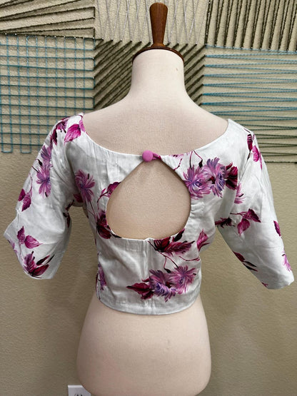 Cocktail Blouse for Saree – Pattern Blouse- Artisan Silk Blouse – Festive & Wedding Ethnic Wear