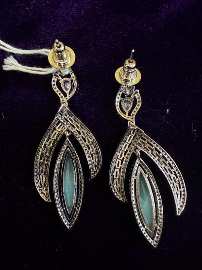 Diamond Earrings Bridal Jewelry Costume silver jewelry Alloy based Jewelry  - SHABURIS Fashion Jewelry