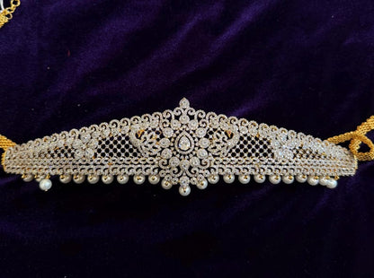 Diamond Vaddanam Bridal Vaddanam Costume silver jewelry Alloy based Jewelry  - SHABURIS Fashion Jewelry
