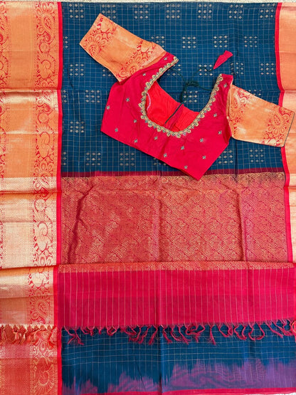 Paithani kanchi sarees patola saree Bandhini sarees Mangalgiri Gadwa mysore Silk Kalamkari sarees with stitched blouse