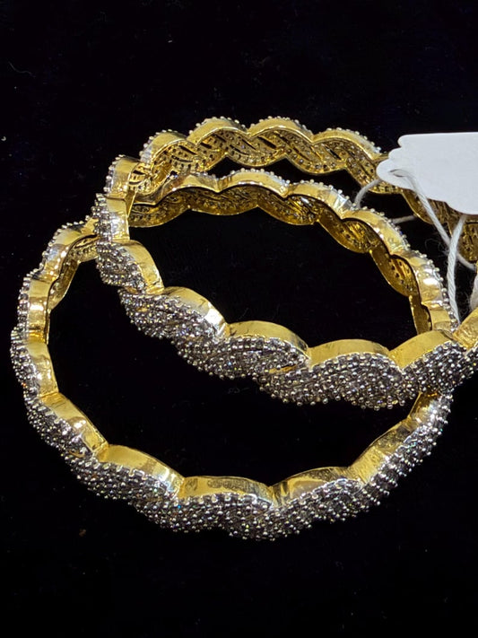 Diamond Bangles Bridal Jewelry Costume silver jewelry Alloy based Jewelry  - SHABURIS Fashion Jewelry