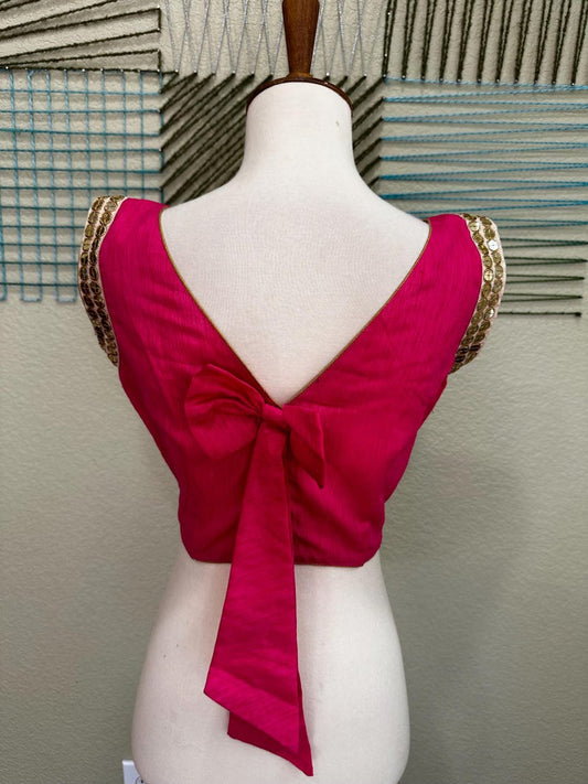 Cocktail Blouse for Saree – Pattern Blouse- Artisan Silk Blouse – Festive & Wedding Ethnic Wear