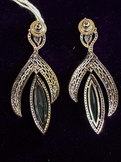 Diamond Earrings Bridal Jewelry Costume silver jewelry Alloy based Jewelry  - SHABURIS Fashion Jewelry