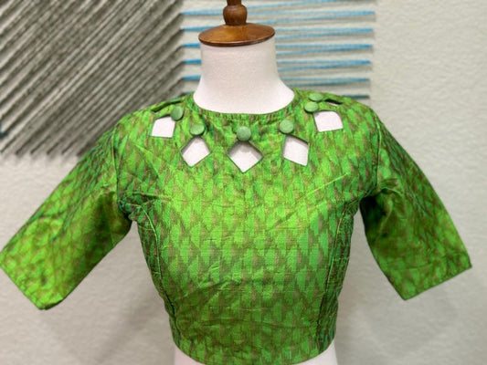 Cocktail Blouse for Saree – Pattern Blouse- Artisan Silk Blouse – Festive & Wedding Ethnic Wear