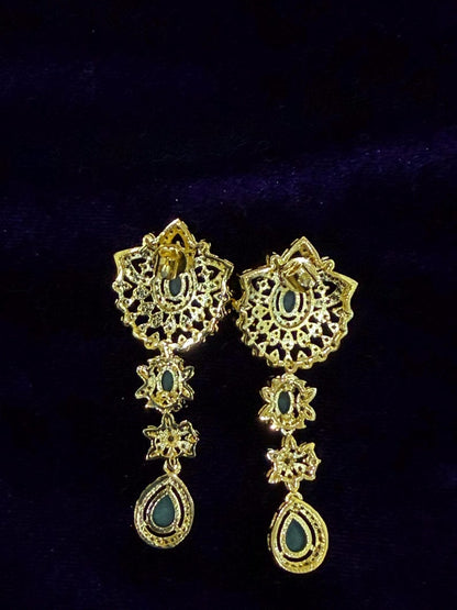 Diamond Earrings Bridal Jewelry Costume silver jewelry Alloy based Jewelry  - SHABURIS Fashion Jewelry