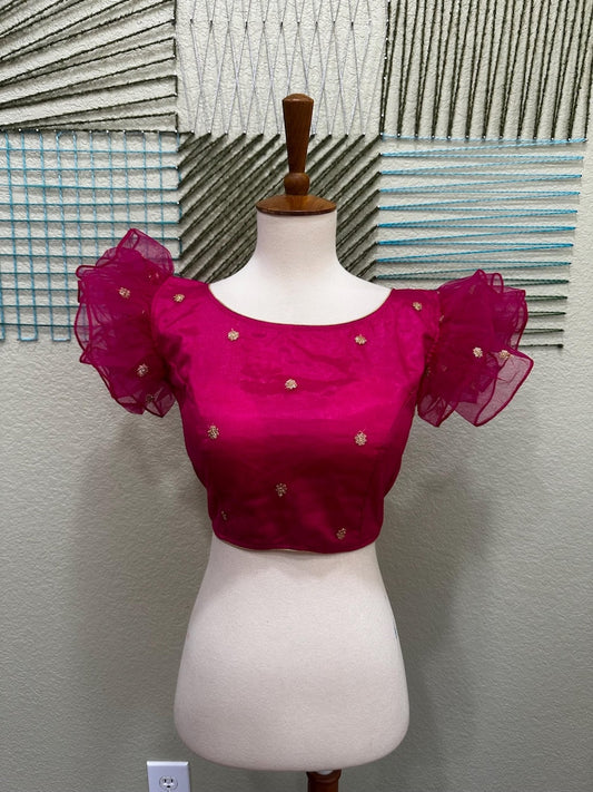 Cocktail Blouse for Saree – Pattern Blouse- Artisan Silk Blouse – Festive & Wedding Ethnic Wear