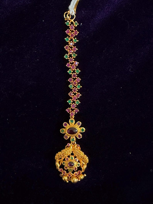 Diamond Maang tikka Bridal Jewelry Costume silver jewelry Alloy based Jewelry  - SHABURIS Fashion Jewelry