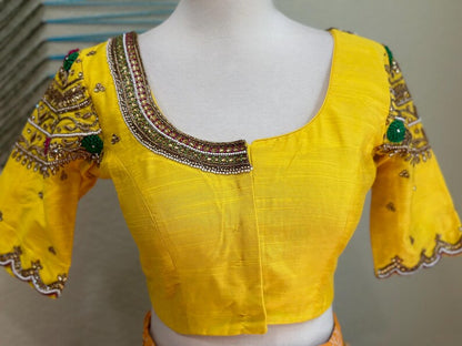 Maggam work Blouse for Saree –   blouse- Artisan Silk Blouse – Festive & Wedding Ethnic Wear