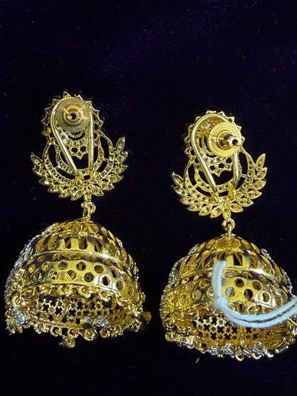 Diamond Earrings Bridal Jewelry Costume silver jewelry Alloy based Jewelry  - SHABURIS Fashion Jewelry