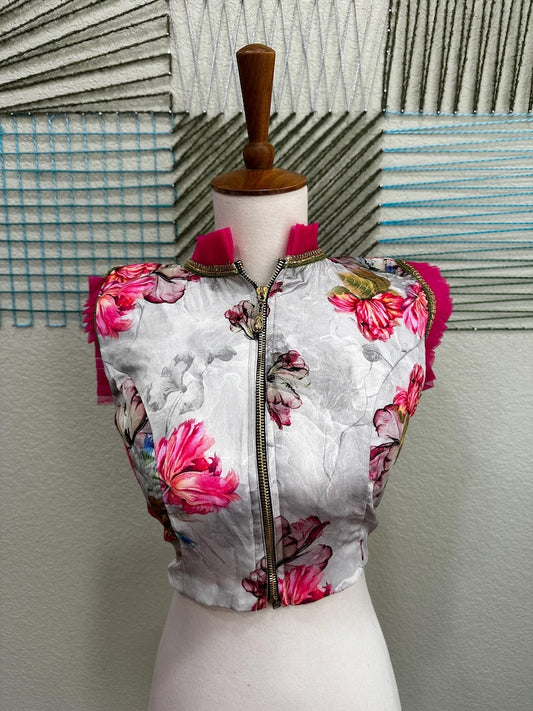 Cocktail Blouse for Saree – Pattern Blouse- Artisan Silk Blouse – Festive & Wedding Ethnic Wear