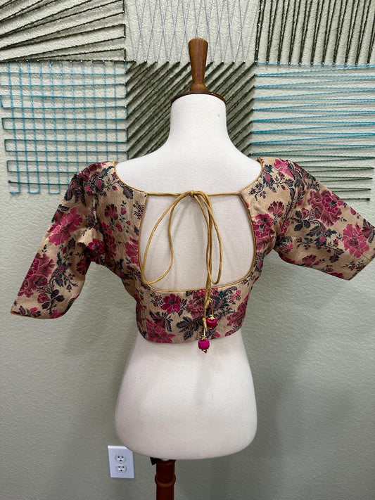Cocktail Blouse for Saree – Pattern Blouse- Artisan Silk Blouse – Festive & Wedding Ethnic Wear