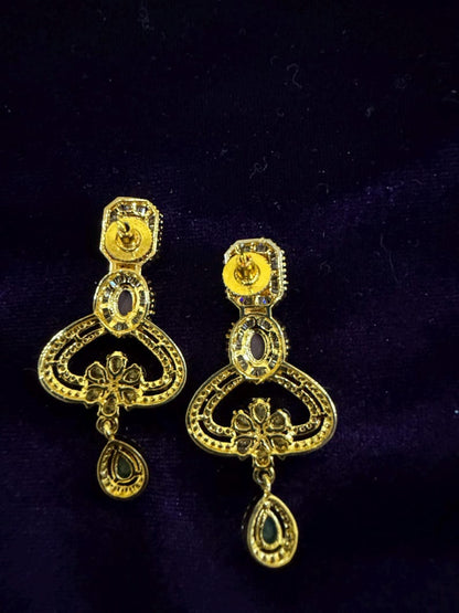 Diamond Earrings Bridal Jewelry Costume silver jewelry Alloy based Jewelry  - SHABURIS Fashion Jewelry