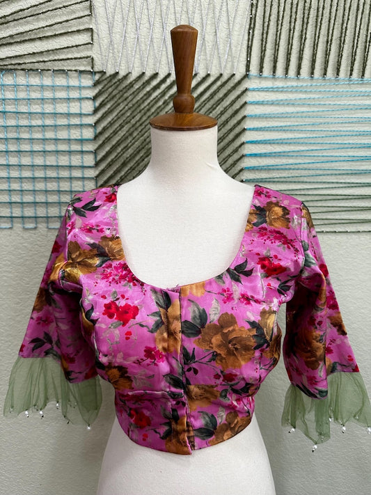 Cocktail Blouse for Saree – Pattern Blouse- Artisan Silk Blouse – Festive & Wedding Ethnic Wear