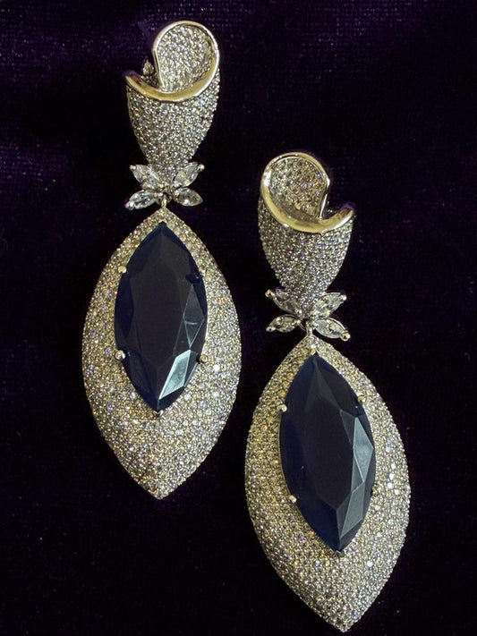 Diamond Earrings Bridal Jewelry Costume silver jewelry Alloy based Jewelry  - SHABURIS Fashion Jewelry