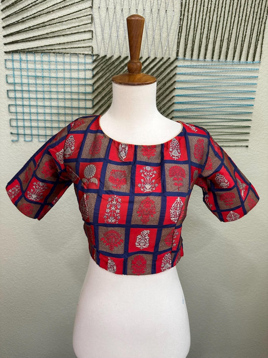 Cocktail Blouse for Saree – Pattern Blouse- Artisan Silk Blouse – Festive & Wedding Ethnic Wear