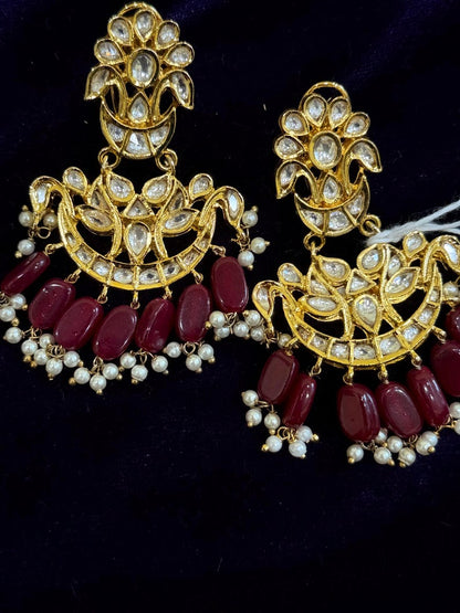 Diamond Earrings Bridal Jewelry Costume silver jewelry Alloy based Jewelry  - SHABURIS Fashion Jewelry