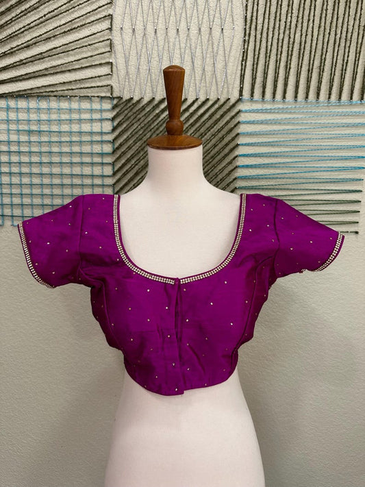 Cocktail Blouse for Saree – Pattern Blouse- Artisan Silk Blouse – Festive & Wedding Ethnic Wear