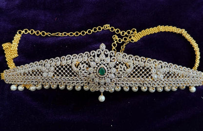 Diamond Vaddanam Bridal Vaddanam Costume silver jewelry Alloy based Jewelry  - SHABURIS Fashion Jewelry