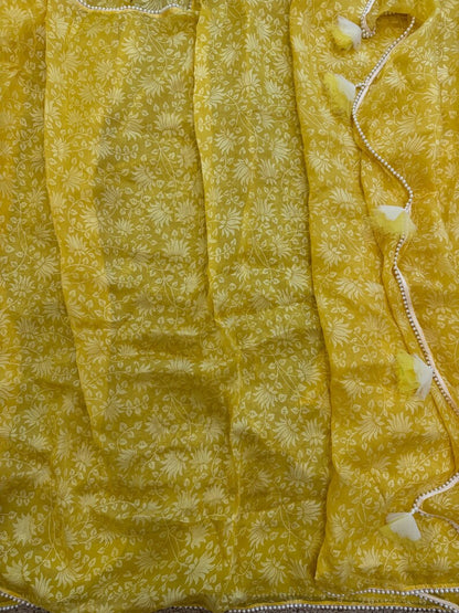 Bandhini saree shibori saree multi colour saree haldi saree Mehendi saree grab party saree with blouse