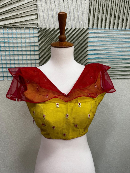 Cocktail Blouse for Saree – Pattern Blouse- Artisan Silk Blouse – Festive & Wedding Ethnic Wear