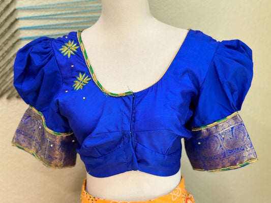 Maggam work Blouse for Saree –   blue blouse- Artisan Silk Blouse – Festive & Wedding Ethnic Wear
