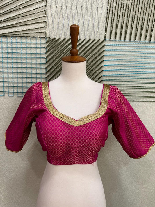 Cocktail Blouse for Saree – Pattern Blouse- Artisan Silk Blouse – Festive & Wedding Ethnic Wear