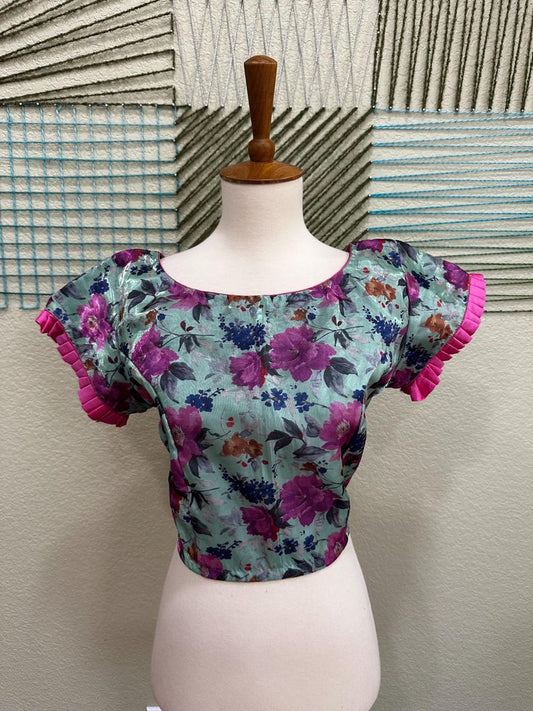 Cocktail Blouse for Saree – Pattern Blouse- Artisan Silk Blouse – Festive & Wedding Ethnic Wear