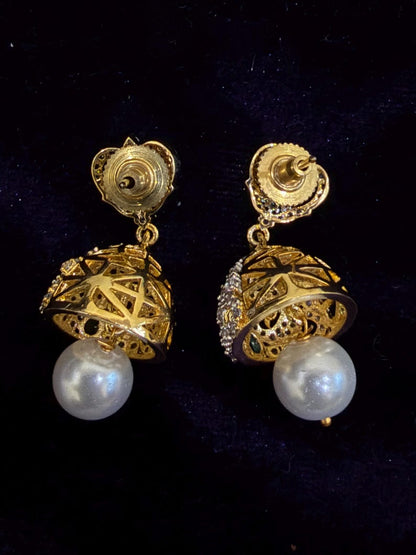 Diamond Earrings Bridal Jewelry Costume silver jewelry Alloy based Jewelry  - SHABURIS Fashion Jewelry