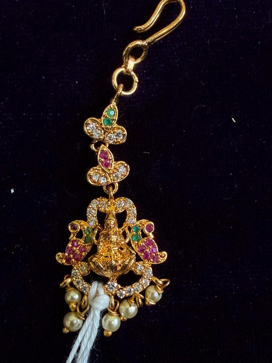 Diamond Maang tikka Bridal Jewelry Costume silver jewelry Alloy based Jewelry  - SHABURIS Fashion Jewelry