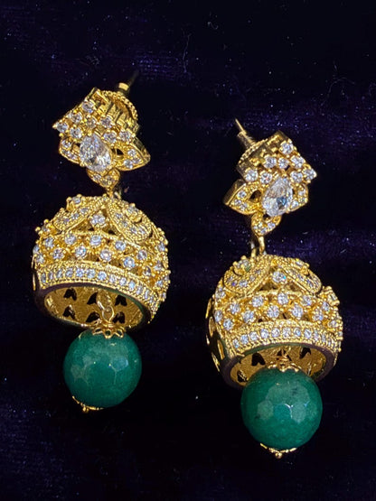 Diamond Earrings Bridal Jewelry Costume silver jewelry Alloy based Jewelry  - SHABURIS Fashion Jewelry