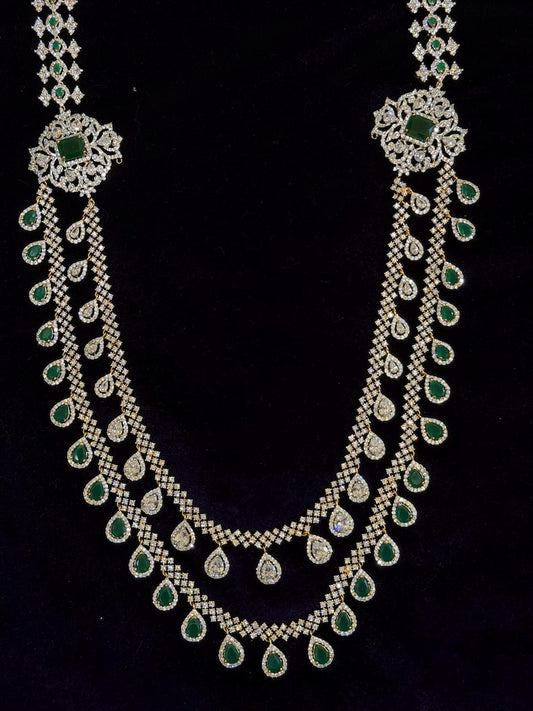 Diamond Necklace Bridal necklace Costume silver jewelry Alloy based Jewelry  - SHABURIS Fashion Jewelry
