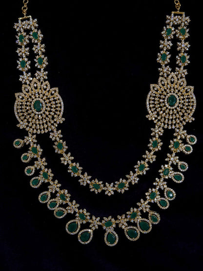 Diamond Necklace Bridal necklace Costume silver jewelry Alloy based Jewelry  - SHABURIS Fashion Jewelry