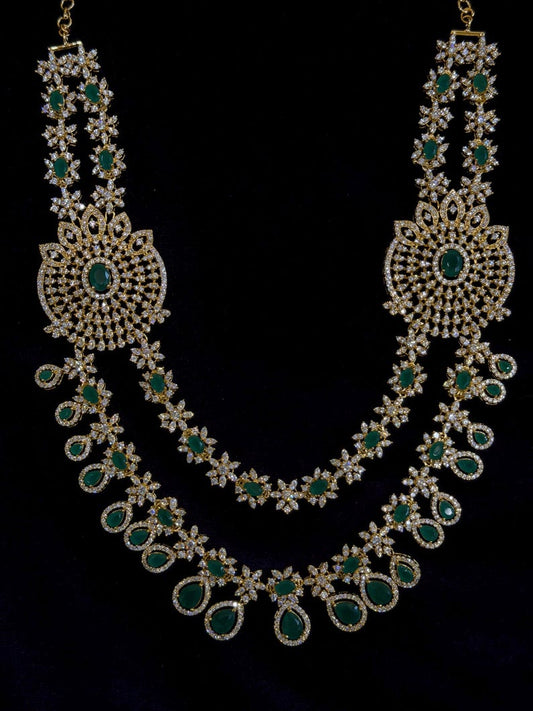 Diamond Necklace Bridal necklace Costume silver jewelry Alloy based Jewelry  - SHABURIS Fashion Jewelry