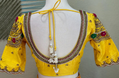 Maggam work Blouse for Saree –   blouse- Artisan Silk Blouse – Festive & Wedding Ethnic Wear