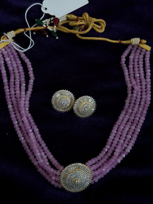 Diamond Necklace Bridal necklace Costume silver jewelry Alloy based Jewelry  - SHABURIS Fashion Jewelry