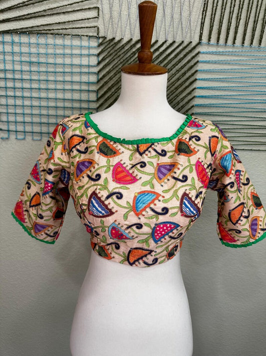 Cocktail Blouse for Saree – Pattern Blouse- Artisan Silk Blouse – Festive & Wedding Ethnic Wear