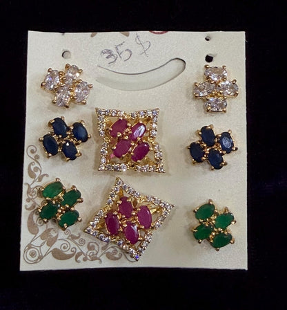 Diamond Earrings Bridal Jewelry Costume silver jewelry Alloy based Jewelry  - SHABURIS Fashion Jewelry