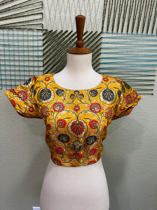 Cocktail Blouse for Saree – Pattern Blouse- Artisan Silk Blouse – Festive & Wedding Ethnic Wear